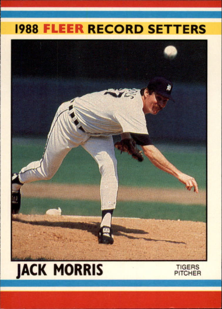1988 Fleer Record Setters Baseball Cards       026      Jack Morris